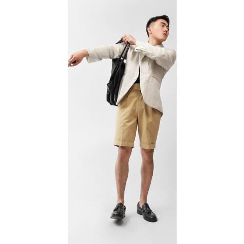 Summer Naples Suit Italian retro slim two button suit for commuters