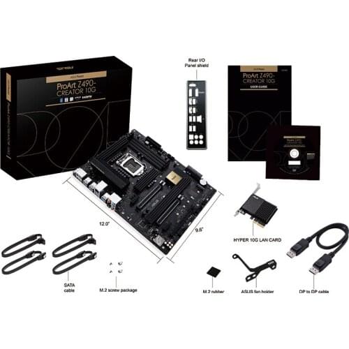 NEW For Asus ProArt Z490-Creator 10G Motherboard LGA 1151 Z490 Overlocking Support i3 i5 i7 10100F 10400F 10400 10700K