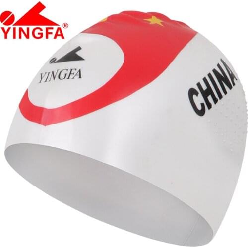 YINGFA C0071 100% natural silicone flag swimming cap