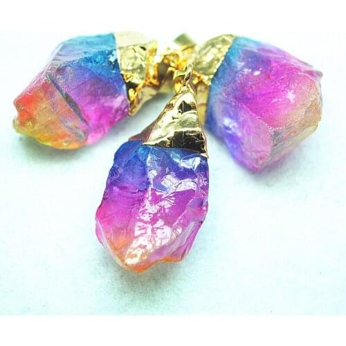 3pcs raw crystal pendants natural crystal more colors availble new stone pendants 20x30mm wholesale price top selling