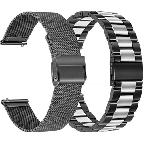 Stainless Steel Straps For Xiaomi Huami Amazfit Stratos 3 2/2S Smart Watch Band Replace Bracelets For Amazfit Pace GTR2 47MM