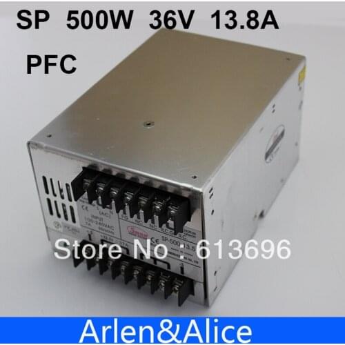 SP500W 36V 13.8A with PFC Single Output Switching power supply for LED Strip light AC to DC