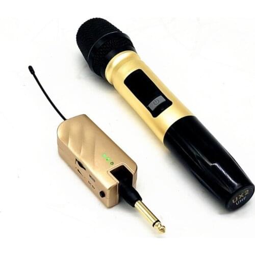 Ux2 Uhf Wireless Microphone System Handheld Led Mic Uhf Speaker With Portable Usb Receiver For Ktv Dj Speech Amplifier Recording