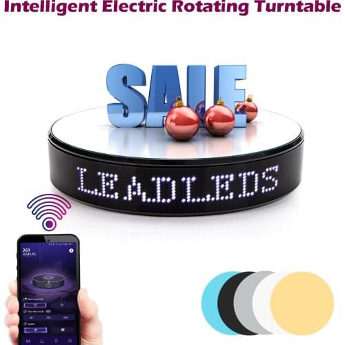 New Smart Mobile APP Control LED Display Turntable Electric Rotating Display Stand 360 Degree Motorized Turntable for Live Video