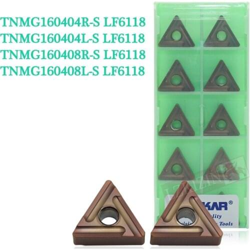 10pcs TNMG160404 TNMG160408 R S L S LF6118 Original DESKAR Carbide Insert Cutter tool CNC Lathe Turning Tool For Stainless Steel