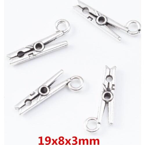 110 pieces of retro metal zinc alloy Clip pendant for DIY handmade jewelry necklace making 7006