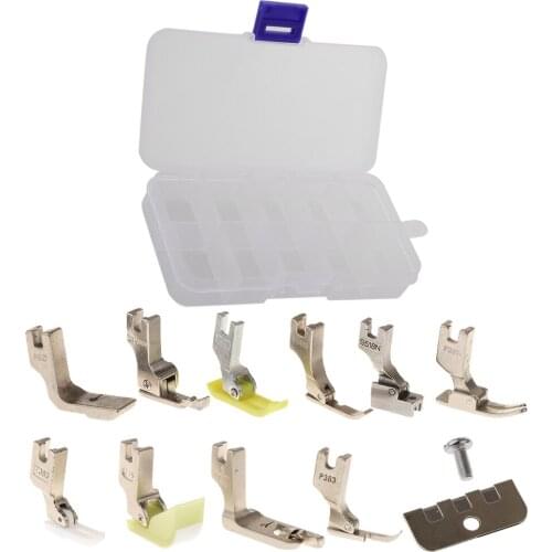 13Pcs/set Industrial Sewing Machine Presser Foot Set Cording Zipper Foot Concealed Invisible Zipper Foot Hemmer Foot