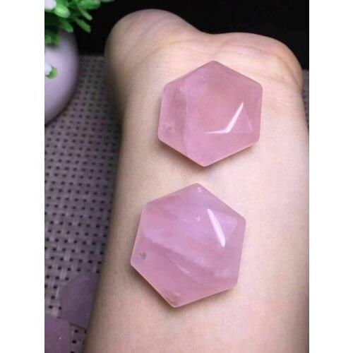 5pcs wholesale natural rose quartz crystal star David * hexagonal Reiki pendant