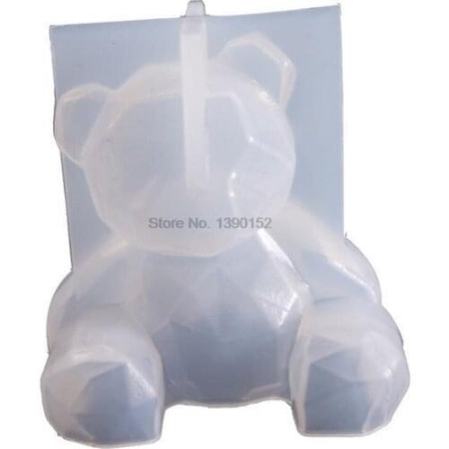 500pcs Transparent Silicone Epoxy Resin Molds Geometry Bear Rabbit Mould Animal Aromatherapy Candle Making Form Decoration Tool