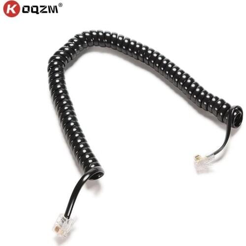 6.5FT Telephone Handset Phone Extension Cord Curly Coil Line Cable Wire 2M Longest Telephone Coiled Cord