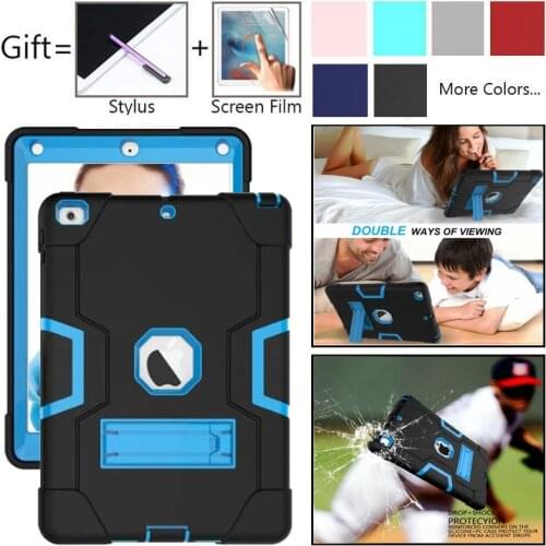 For iPad 7 7th 8 8th Generation Case Kids Safe Stand Shockproof Cover for iPad 10.2 2020 Hard PC Silicone Funda Protective Case