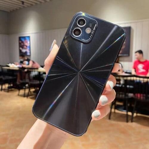 KISSCASE Aurora Colorful Phone Case for iPhone 12 Pro Max 12 Pro 11 Pro XR X/XS 7 Plus/8Plus 7/8 Back Cover Case New Plain Shell