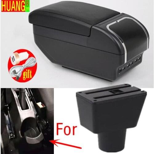 For LADA XRAY Armrests box central storage box Retrofit parts Car Armrest with USB LED light Easy to install