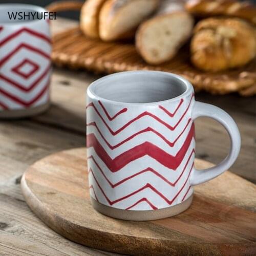 Frosted ceramic creative personality hand-painted coffee cup exquisite office men and women large-capacity home coffee cup