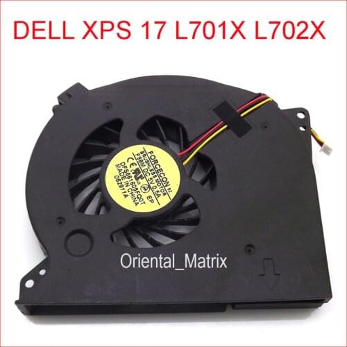 Free Shipping New DFS661605FQ0T MG62090V1-Q030-S99 5V 0.5A For DELL XPS 17 L702X L701X CPU 0XKD45 0P0RNT Laptop CPU Cooling Fan