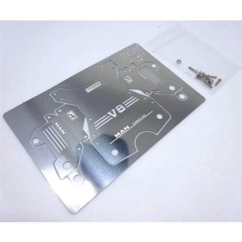 Rc Toys Model Truck Accessories Metal Gear-Box Cover Transmission Case Guard For 1/14 Scale RC Tamiya MAN TGX Tractor Parts