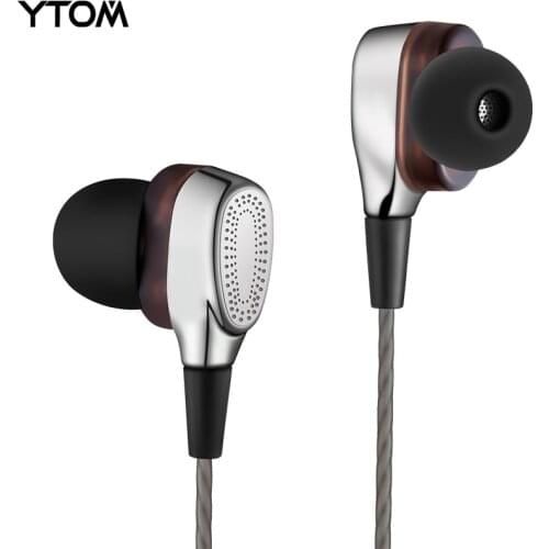 YTOM T9 Pro Metal Earphone HIFI Super Bass Headphones earbuds with Mic Dual Driver Unit Noise-isolating headset for phone MP3