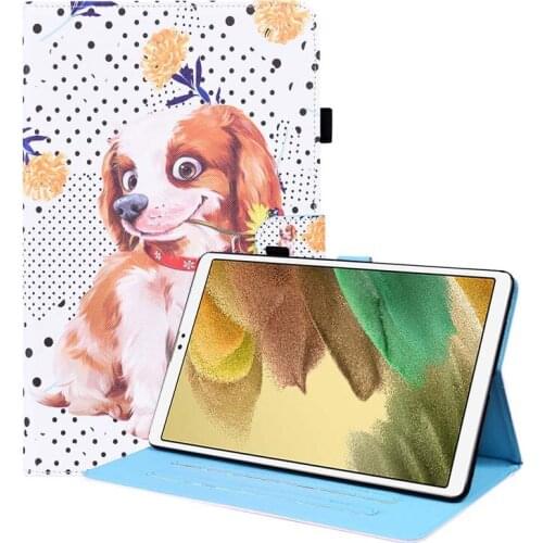 Cute Animal Painting Tablet Case For Samsung Galaxy Tab A7 Lite 8.7 2021 SM-T220 SM-T225 Dogs Cat Wallet Stand Protective Cover