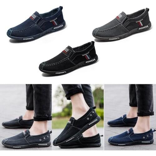 Men Shoes Sneakers 2021 Spring Men Canvas Shoes Flat Casual Shoes Comfortable Loafers For MEn Flats Shoe Rubber Outsole Footwear