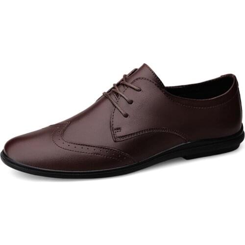 2021 Men Dress Shoes High Quality Leather Formal Shoes Men Oxford Shoes for Men Fashion Office Shoes Men Lightweight Elegantes