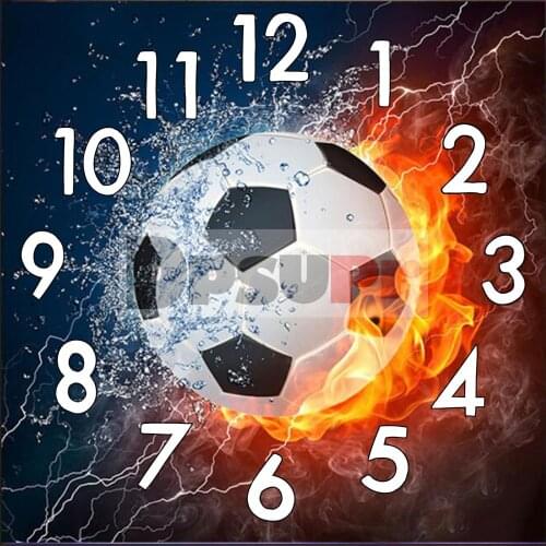 Dpsupr 5D Diamond Painting Kit With Clock Mechanism Cross stitch Full Square Round Diamond Embroidery Football Mosaic Home G022