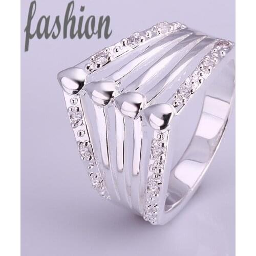 NEW Fashion!!Wholesale silver plated Ring,Fashion Jewelry New Design Finger Ring For Lady SMTR416