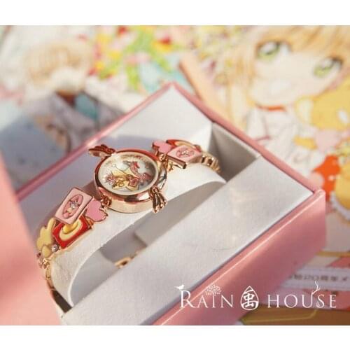 New High Quality Japan anime Card Captor CardCaptor Sakura Star Wing Card Lady Watch Waterproof Wrist watch Cosplay props