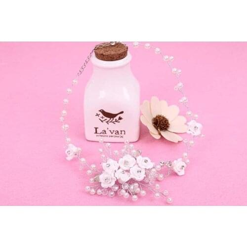 New Fashion Jewelry Set Floral Necklace Earring Imitation Pearl Jewelry Set for Women Flower Wedding Jewelry Sets BN