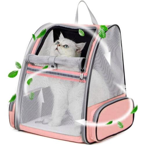 Pet Cat Carrier Cat Backpack Breathable Portable Foldable Travel Outing Pet Bag for Small Dogs Cats Shoulder Bag Puppy Cats Bags