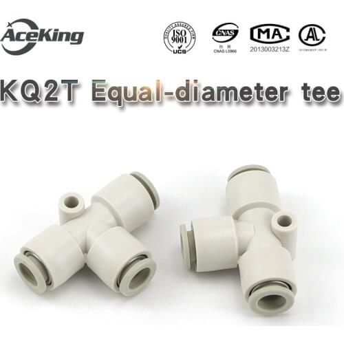 PU pipe reducing tee connector, model T straight quick plug connector, kq2t06-04-06/08-06-08-10 kq2t 04-00 kq2t 06-00 kq2t 08-00