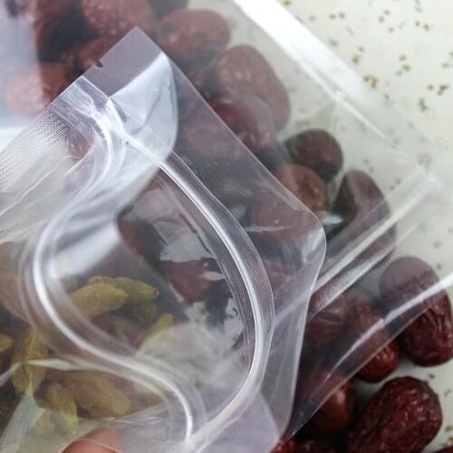 20X30+5cm Transparent food packaging bag HD transparent self supporting bag Self sealing bag