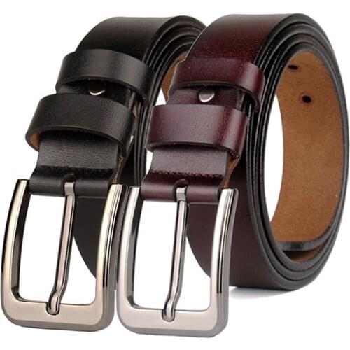 Plus Size 130 140 150 160 170cm Real Genuine Leather Belts for Men Pin Buckle Large LONG Belts for Jeans cinturones para hombre