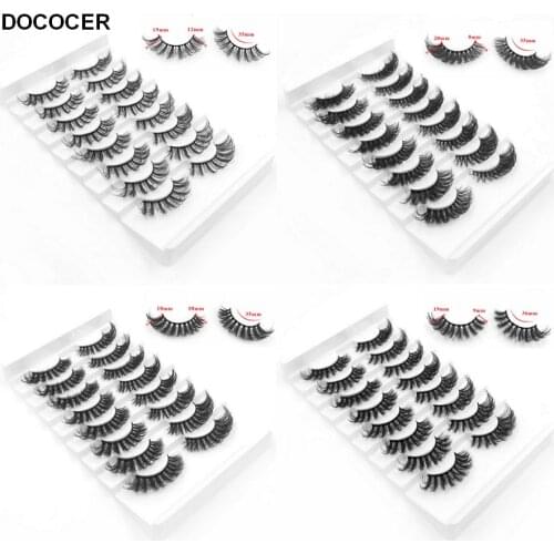 8pairs 5D Mink Lashes Natural False Eyelashes Dramatic Volume Fake Lashes Makeup Eyelash Extension Silk Eyelashes