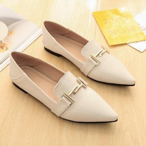 Flat Shoes Women Sweet Flats Shallow Women Boat Shoes Slip On Ladies Pointed Toe Loafers Spring Women Flatsdhj7