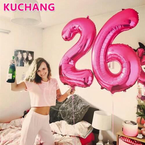 1pc 40Inch Pink Blue Rose Gold Number Foil Helium Balloons Wedding Baby Shower Anniversary Birthday Party Decoration Globos