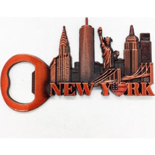 1 Pc Lovely New York United States Fridge Magnets Metal Statue of Liberty World Trade Center 3D Resin Refrigerator Sticker Gift