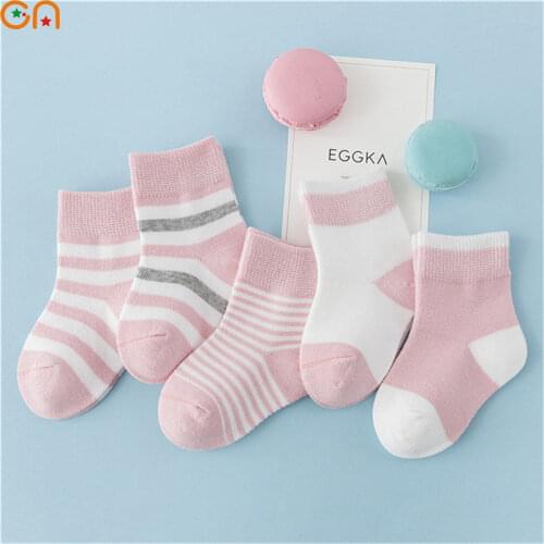 5 pairs/lot Autumn/Winter Kids soft cotton socks Boy,girl,Baby fashion stripe Sports Socks For Children High-quality gifts CN