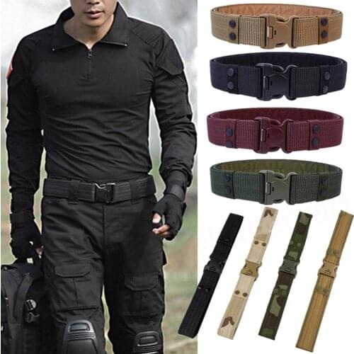 50% Hot Sales Tactical Waist Belt Molle Adjustable Military Combat Hunting Camping Durable