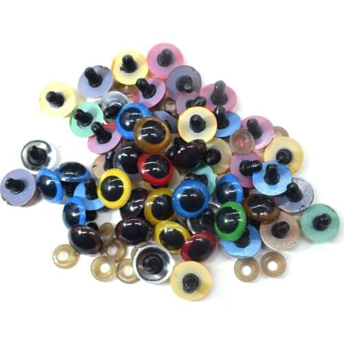 500PCS Plastic Crafts Safety Eyes Doll Eyes Animal Horse Eye Buttons Toys Colorful Button for Dolls Toy 8/10/12/14/16/18/20mm