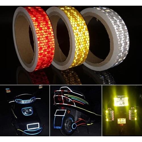 Safety Mark Reflective Tape Sticker Car Styling Self Adhesive Warning Tape Automobile Motorcycle Bicycle DIY Decoration Strip