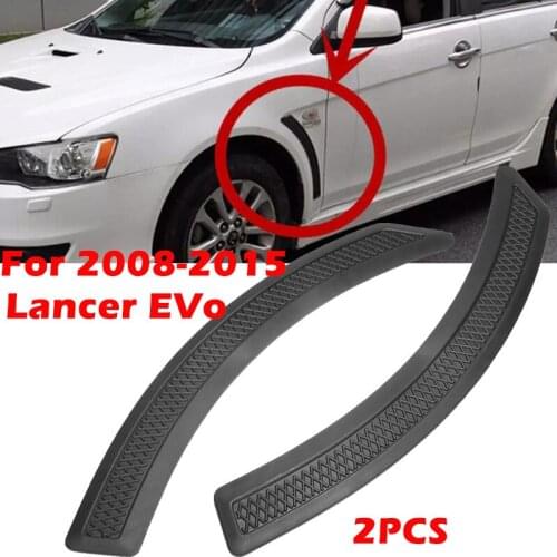 Side Fender Vent Cover for Mitsubishi Lancer EX EVO V3 V5 V6 2009-2014 2015 Front Fender stickers 2 pcs Matte Black