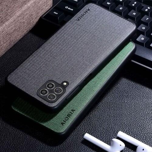 Fabric Texture Case for Samsung Galaxy M32 Simple Concise Style Soft Back Cover Coque for Samsung Galaxy M32 4G Case funda cape