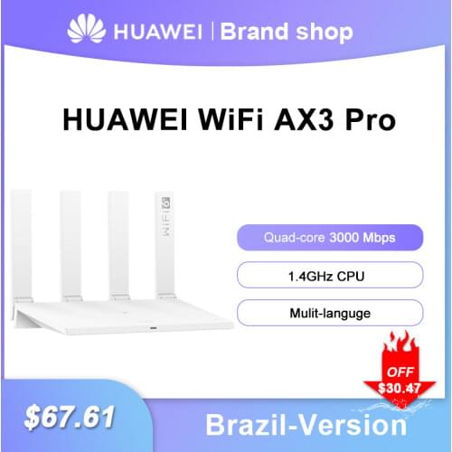 Brazil Version HUAWEI WiFi AX3 Pro Four Amplifiers 3000 Mbps AX3 Quad Core WiFi 6+ Wireless Router WiFi 5 GHz Repeater Dual-Band