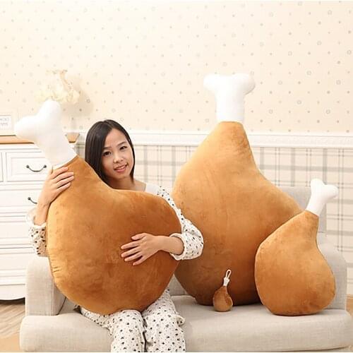 Simulation Fried Drumstick Plush Toys Soft Stuffed Chicken Pillow Cushion Creative Gift For Children Party Gifts