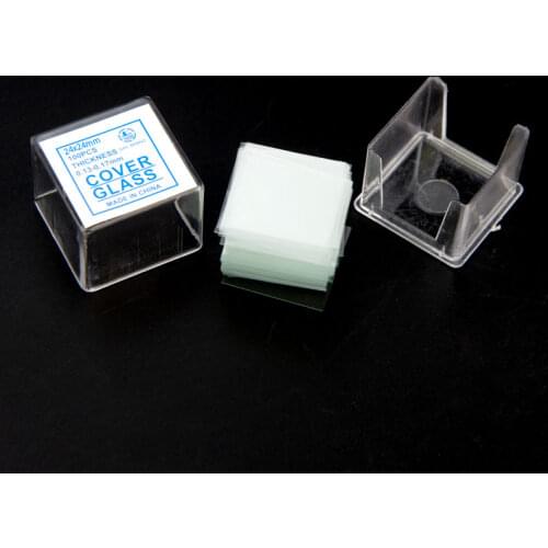 100pcs 0.13-0.17mmm Square Rectangle Glass Slide Cover Slips Blank Slides Blood Cover Sheet