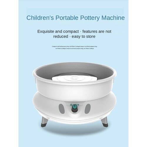 AC 100-240V Mini Pottery Machine Rechargeable DIY Ceramic Machine Turntable Fingertip Pottery Wheel Clay Pottery Making Tool