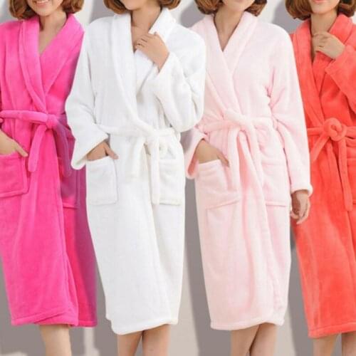 Mens Womens Pajamas Terry Cloth Towel Spa Bath Robe Shawl Warm Sleepwear