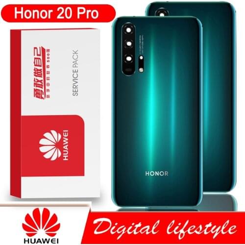Original For Huawei Honor 20 Pro Battery Cover Rear Door Housing Case Window Back Panel Honor 20 Pro Battery Cover