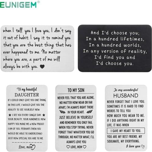 Gift For Family Wallet Insert Card for Men Husband Wife Girlfriend Boyfriend Birthday Gifts for Him for Boss Dad Son Daughter