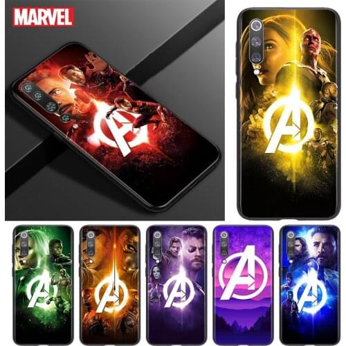 Silicone Cover Marvel Avengers Hero Cool For Xiaomi Mi 11 10T 10 9T 9 8 Note 10 Lite Pro Ultra 5G Black Soft Phone Case